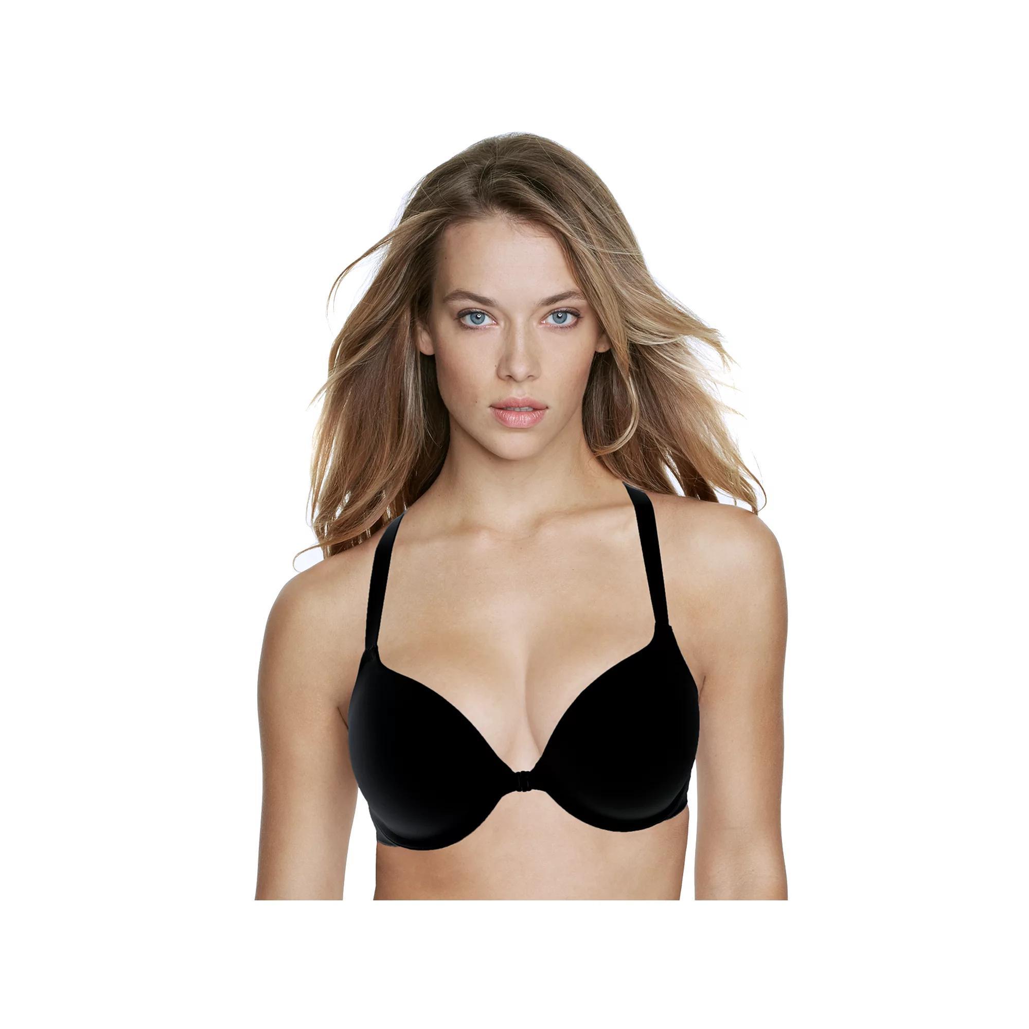 Dominique Talia Front Close T-Back Smoother Bra 3900, Women's, Size: 34 F, Black Product Image