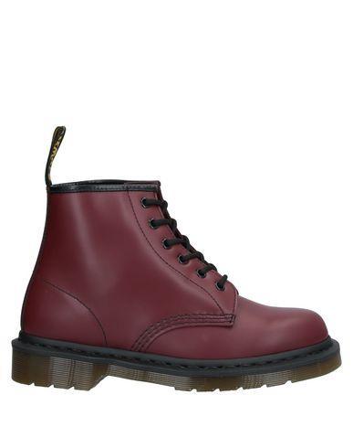 DR. MARTENS' 1460 Combat Boots In Bordeaux Leather In Cherry Red Product Image