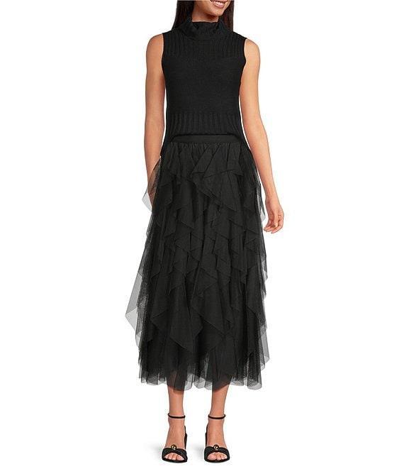 Chelsea & Violet Asta Tulle Midi Skirt Product Image