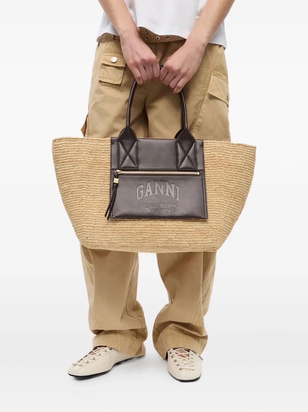 medium raffia tote bag  Product Image