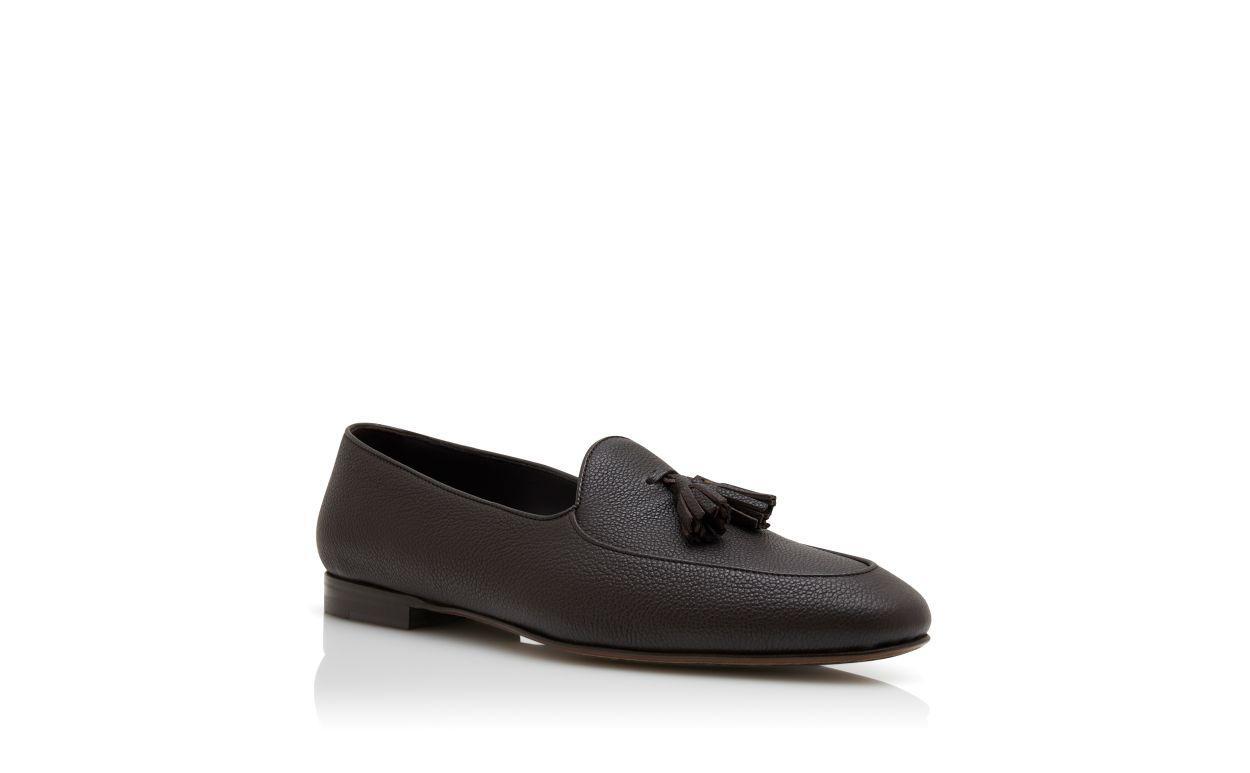 LENNOX Dark Brown Calf Leather Loafers Product Image