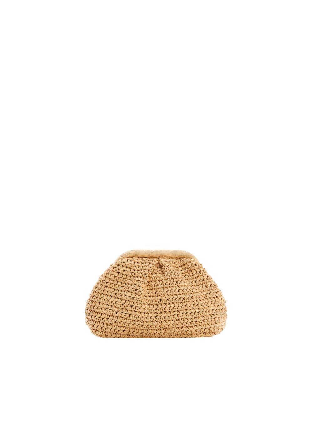 Mango Womens Natural Fiber Clutch Bag Product Image
