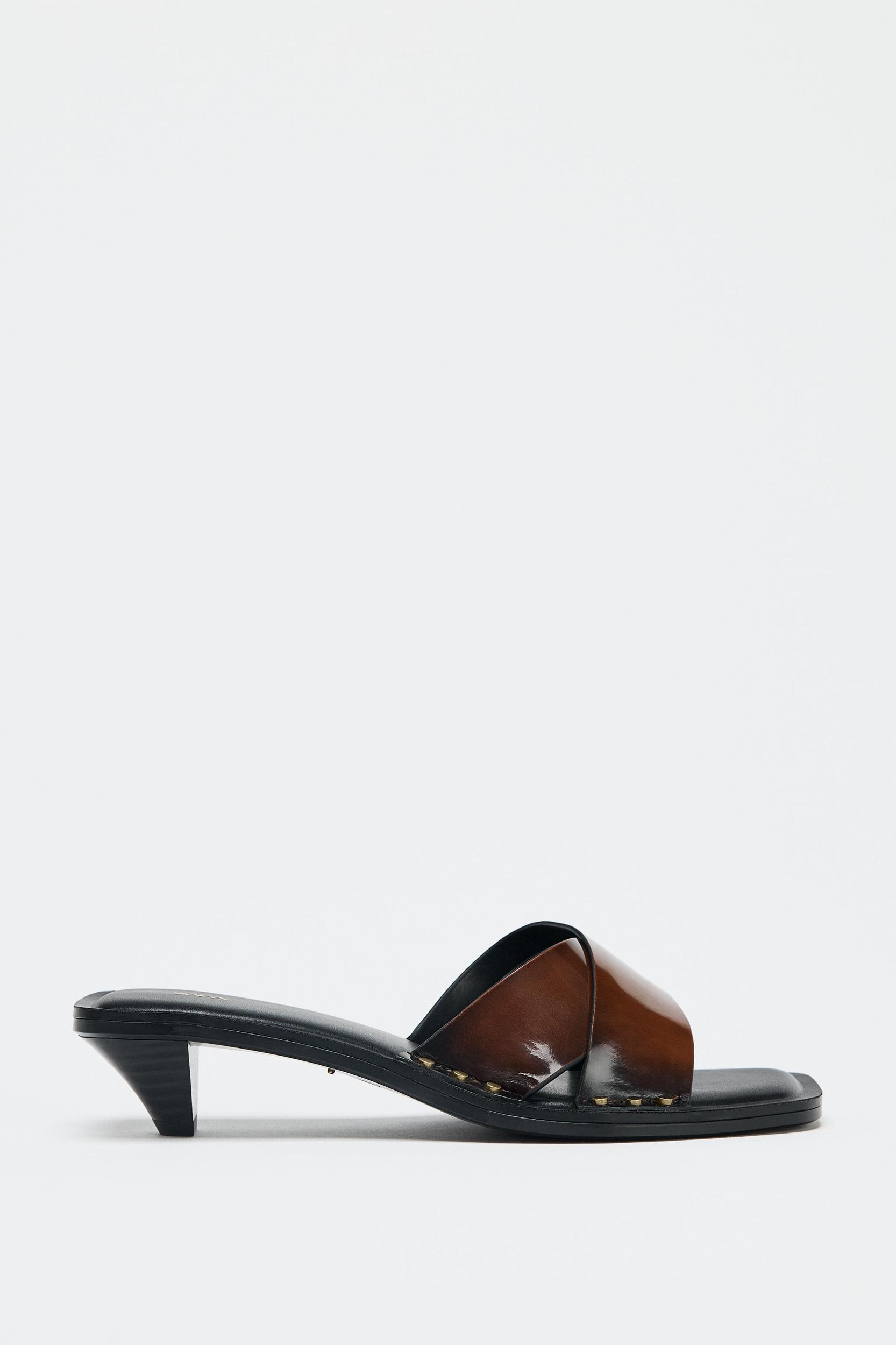 LEATHER KITTEN MULES Product Image