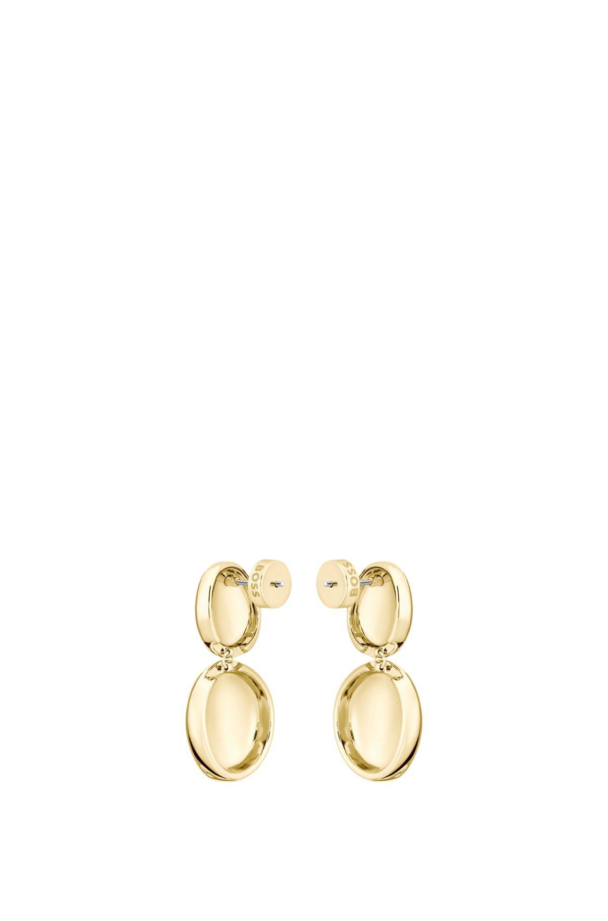 Gold-tone earrings with pebble style Product Image