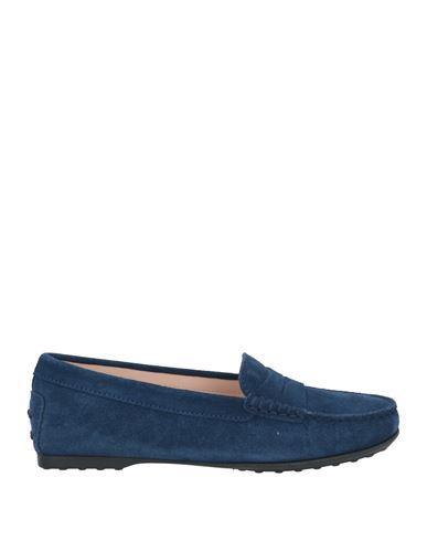 TOD'S Woman Loafers Navy Size 5.5 Soft Leather In Navy Blue Product Image