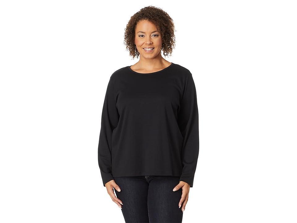 L.L.Bean Pima Crew Neck Long Sleeve Women's Clothing Product Image