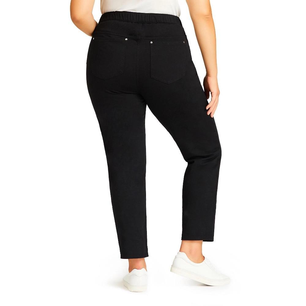Avenue Women's Plus Size Knit Pull On Jean Product Image