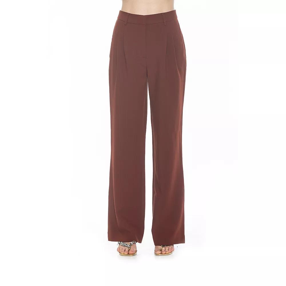 Women's ALEXIA ADMOR Ellie Wide Leg Pleated Pants, Size: 4, Halogen Blue Product Image