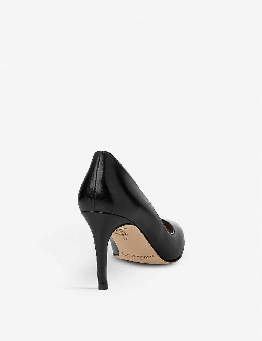 LK BENNETT Womens  Floret Leather Courts In Bla-black Product Image