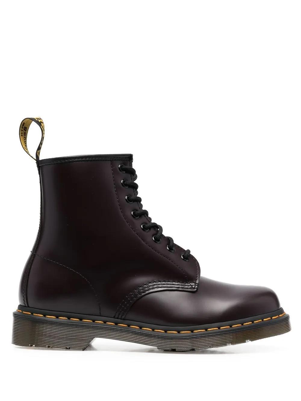 DR. MARTENS' Black 1460 Xtrm Lace-up Boots In Black Polished Smoot Product Image