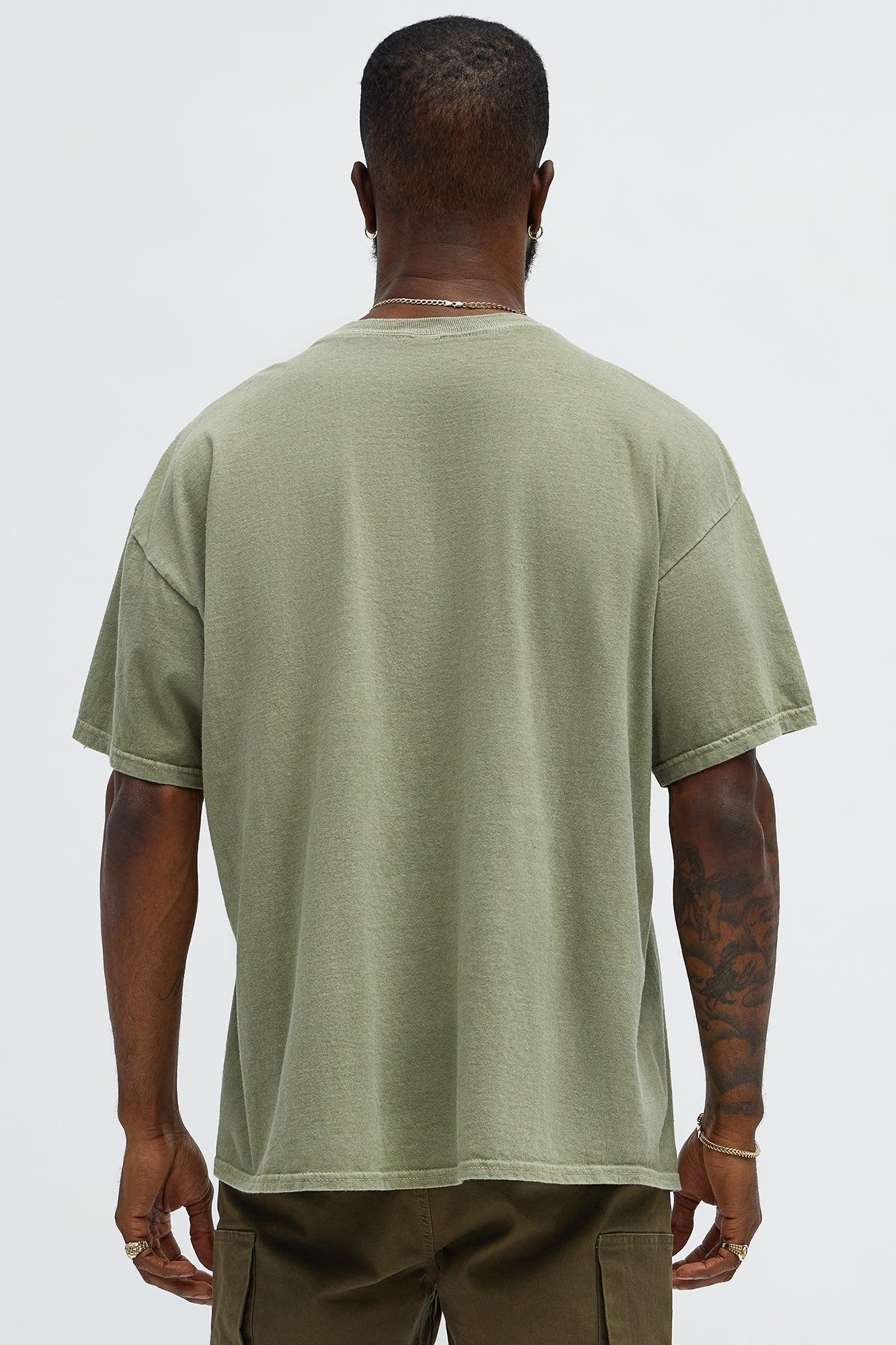 Make Money Not Friends Oversized Short Sleeve Tee - Olive Product Image