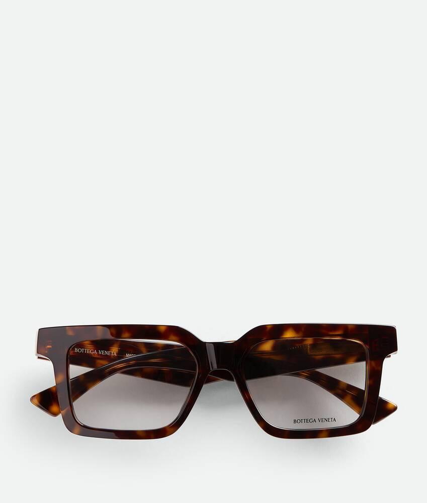 Men's Classic Recycled Acetate Square Eyeglasses in Havana/transparent Product Image