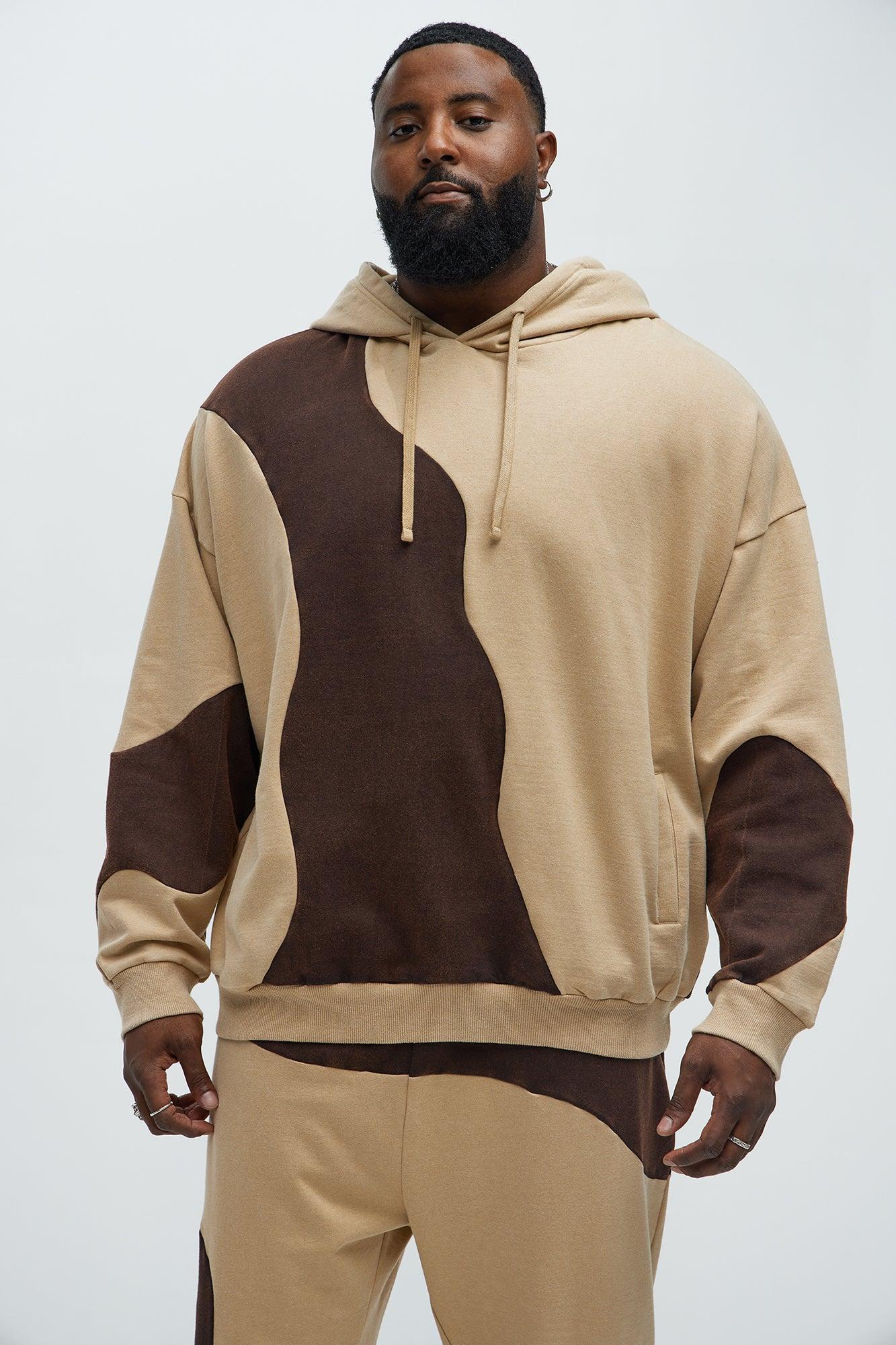 Washed Abstract Hoodie - Brown Product Image