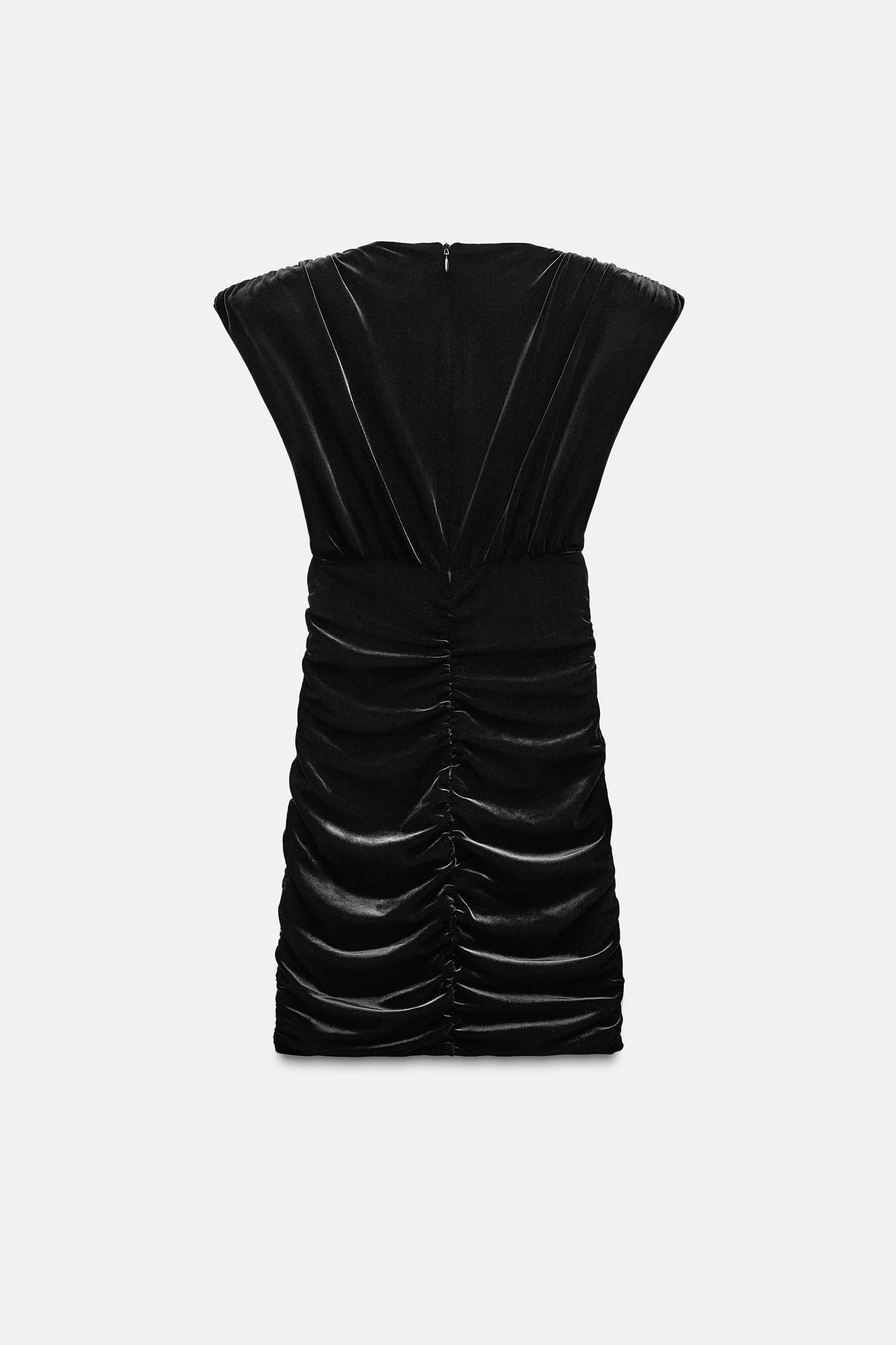 CUT OUT VELVET MINI DRESS Product Image