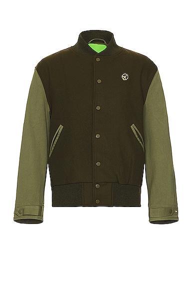 Mister Green M-65 Varsity Jacket in Army Product Image