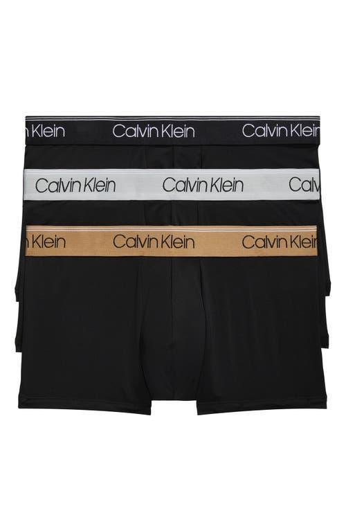 Calvin Klein Men's Micro Stretch 3-Pack Low Rise Trunk - Multi - XL Product Image