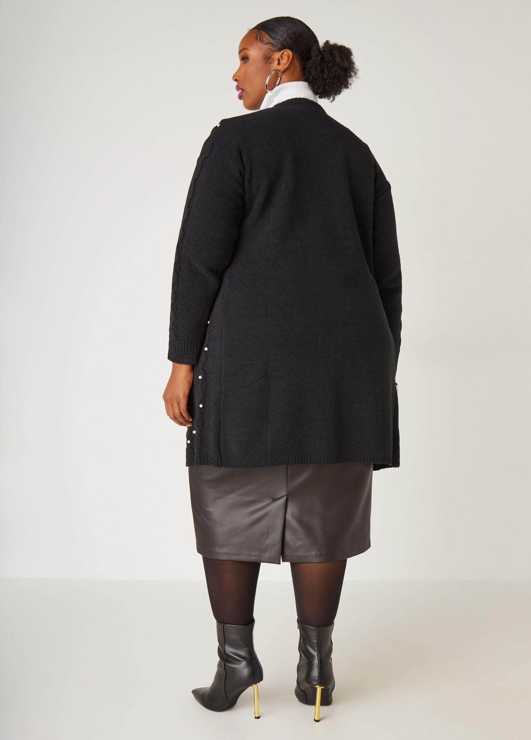 Faux Pearl Chenille Cardigan Product Image