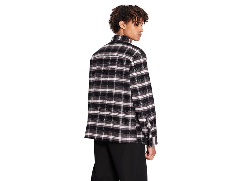 Armani Exchange AX Plaid Woven (Grey Big Check) Men's Clothing Product Image