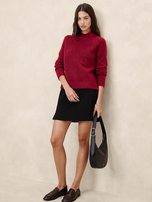 Fuzzy Mock-Neck Sweater Product Image