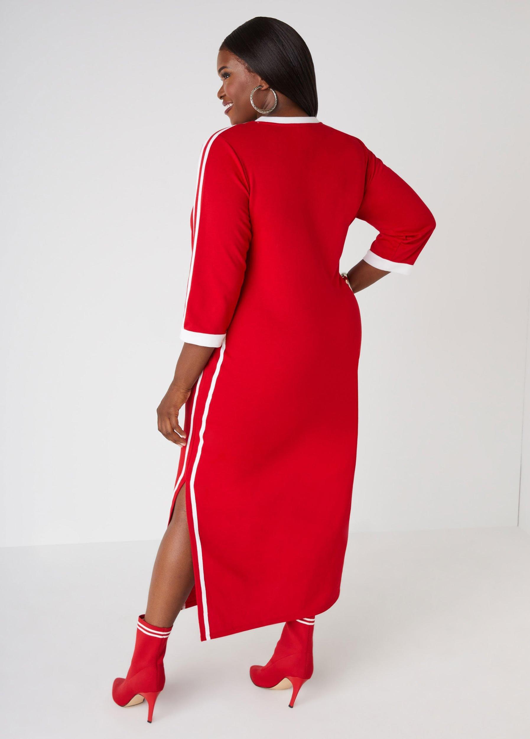Striped French Terry Maxi Dress Product Image