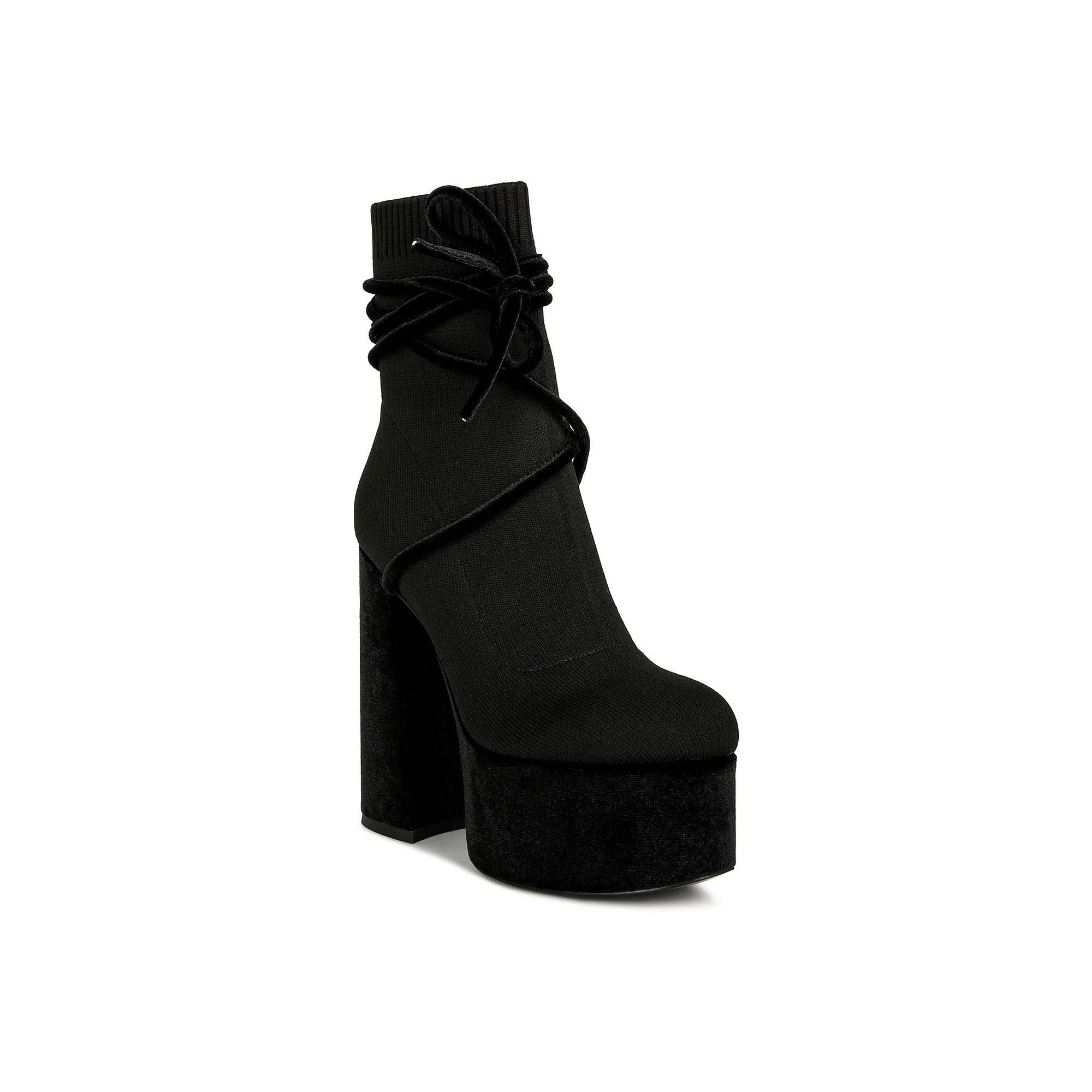 London Rag After Pay Women's Block Heel Boots, Size: 10, Black Product Image