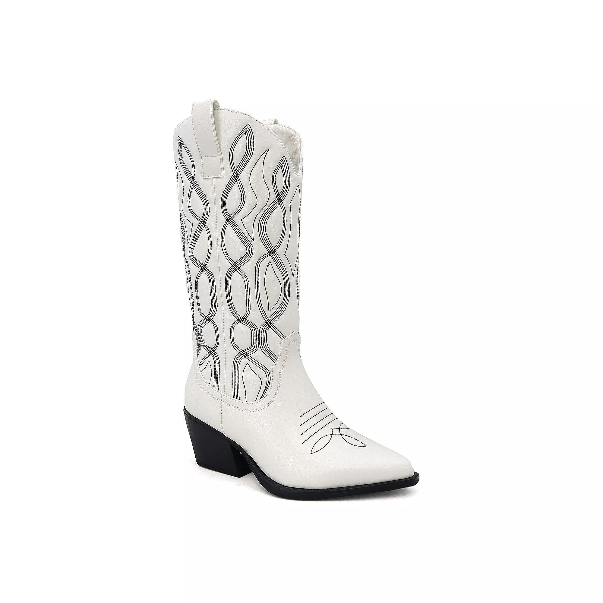 Yoki Gayle Womens Embroidered High Boots Product Image