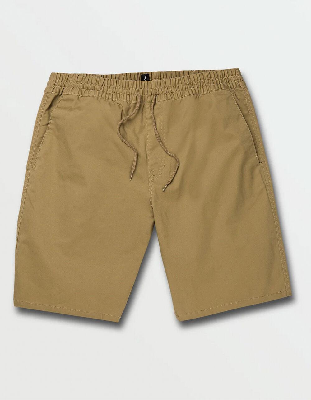 VOLCOM Cleaver Elastic Waist Mens Walkshorts - DK KHAKI Product Image