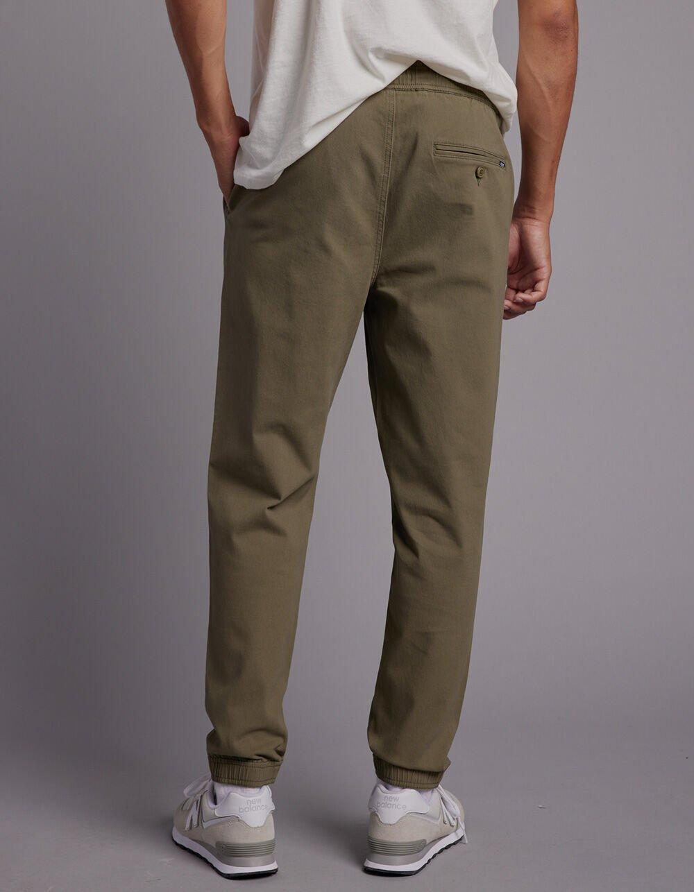 RSQ Mens Twill Jogger Pants - ARMY Product Image