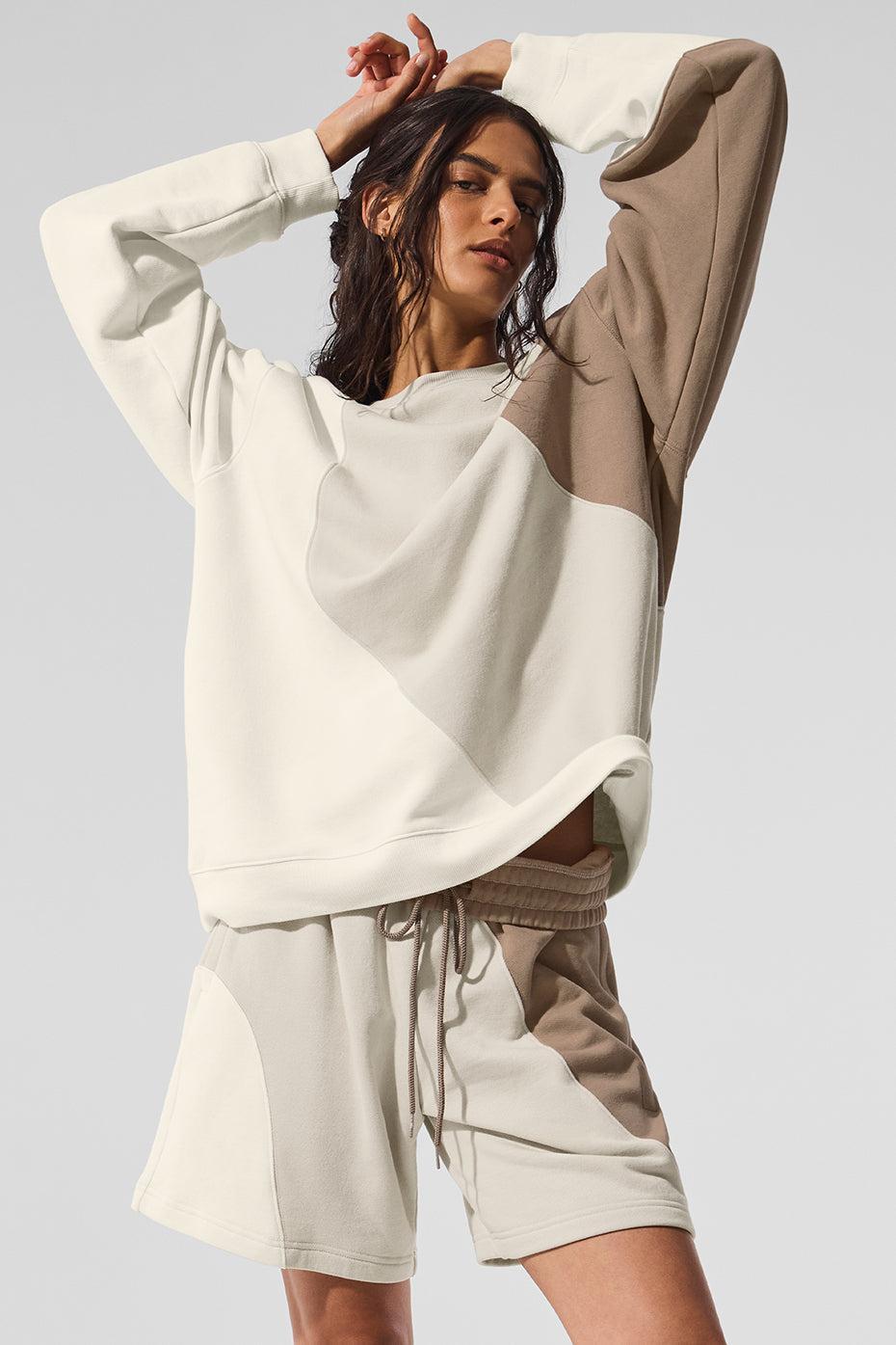 Alo Yoga | Make Waves Crewneck Neck Pullover Top White, Size: XL WOMEN/L MEN Product Image