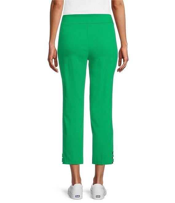 Allison Daley Lattice Hem Pull-On Straight Leg Cropped Pants Product Image