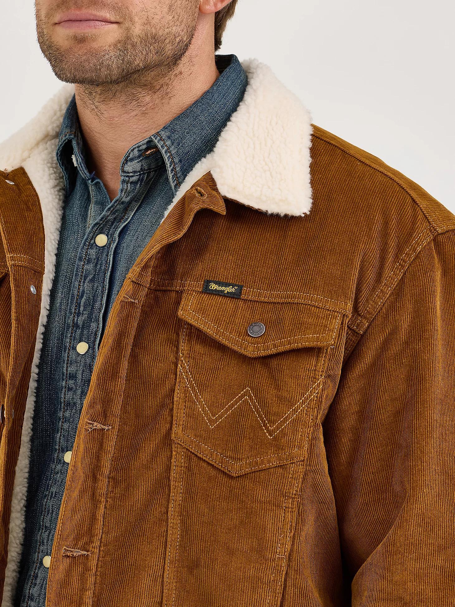Men's Wrangler® Cowboy Cut® Sherpa Lined Corduroy Jacket | Men's JACKETS & OUTERWEAR | Wrangler® Product Image