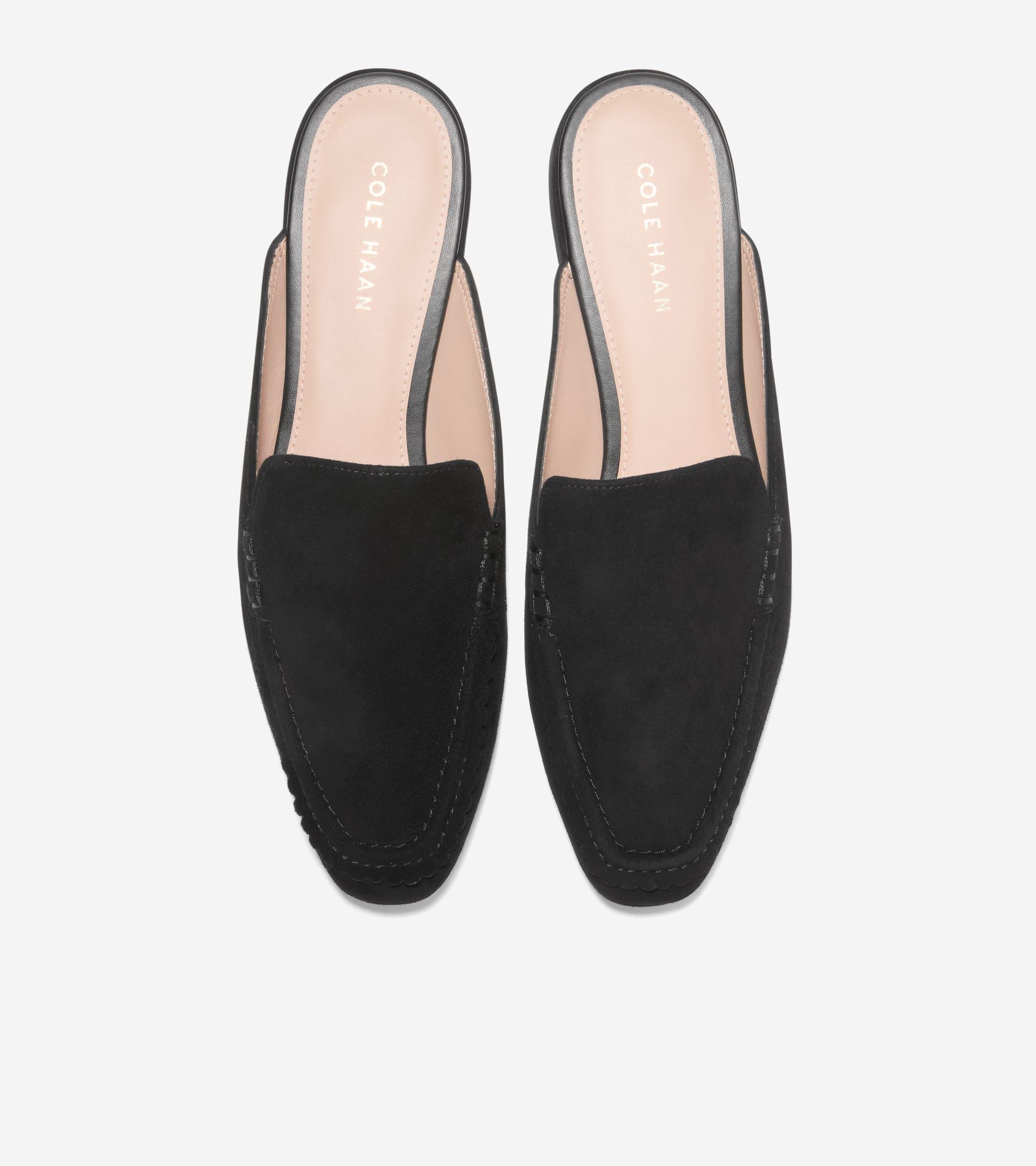 Women's Pollina Scalloped Mules in Black | Cole Haan Product Image