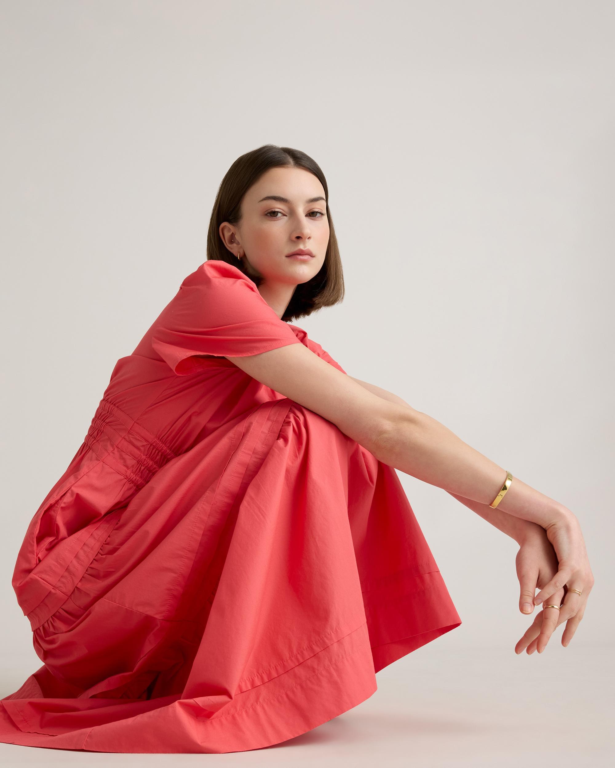Quince | Women's Poplin Tiered Maxi Dress Size XL, Cotton Product Image
