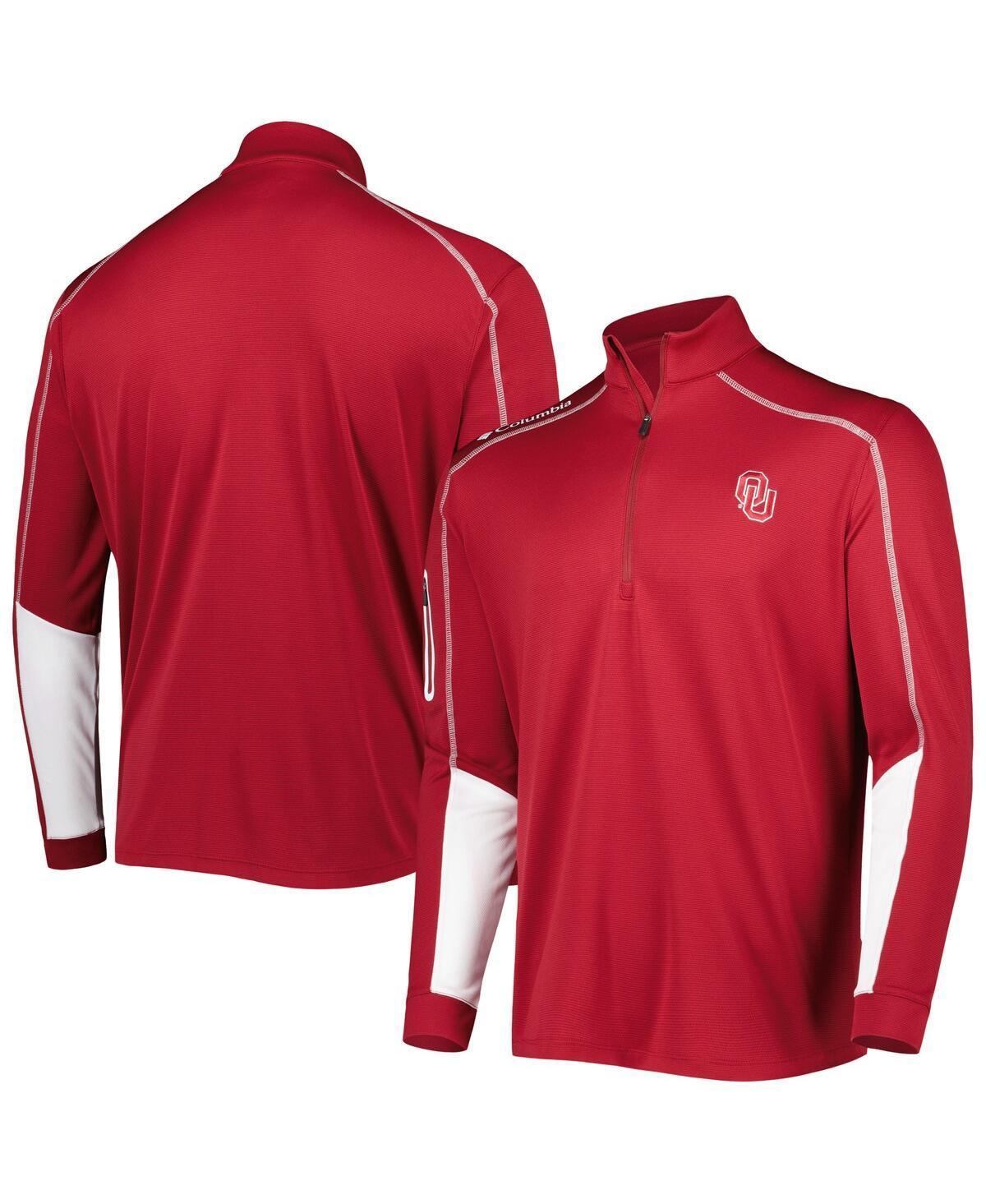 Men's Columbia Crimson Oklahoma Sooners Shotgun 2.0 Omni-Wick Quarter-Zip Jacket, Size: Small, Red Product Image