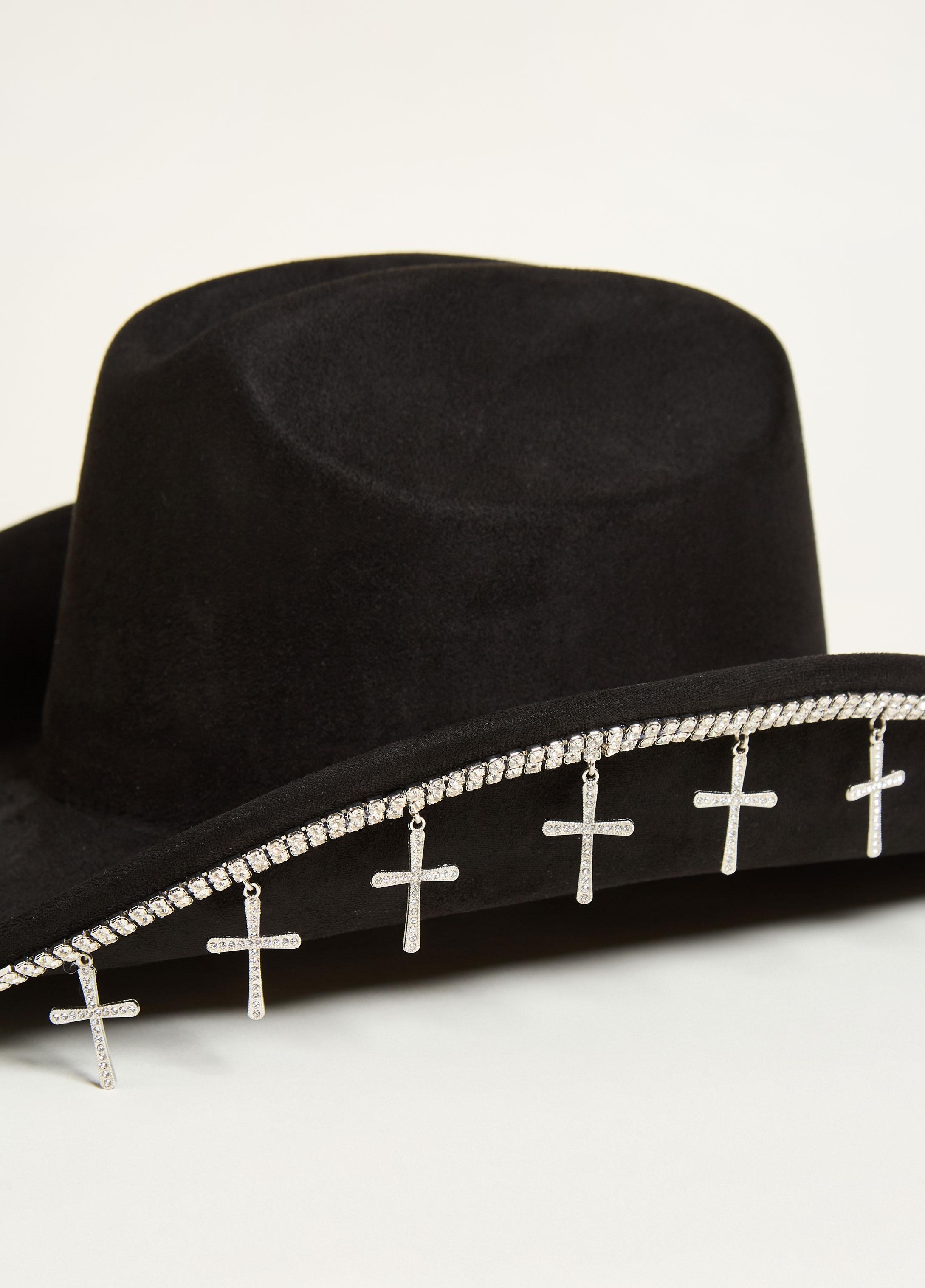 Cross Faux Suede Cowboy Hat Product Image