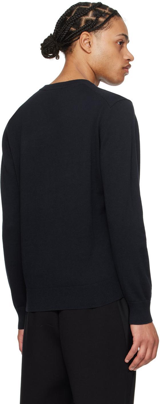 HUGO BOSS Navy Patch Sweater In 404-dark Blue Product Image
