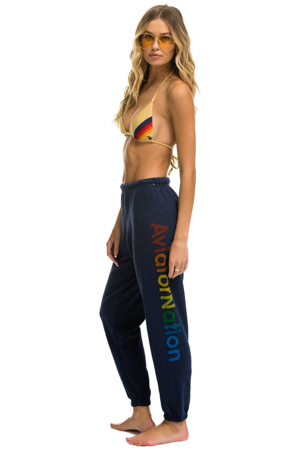 AVIATOR NATION BROOKLYN SWEATPANTS - NAVY Female Product Image