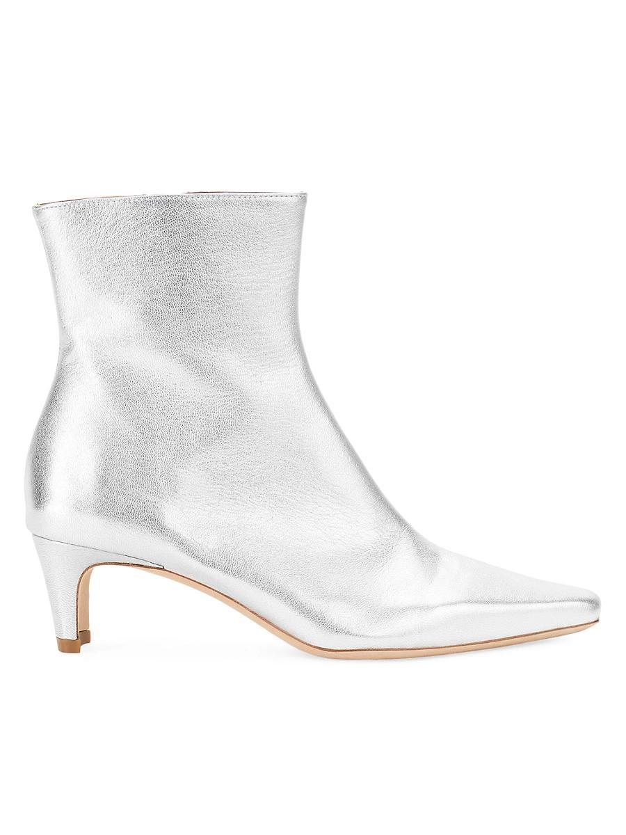 Womens Wally 55MM Metallic Leather Ankle Boots Product Image