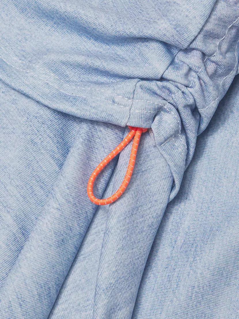 Chambray Drawstring Layered Skort Product Image