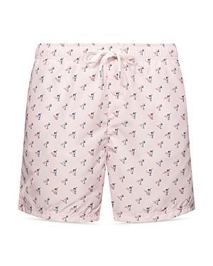 Mens Palm Tree-Print Swim Trunks Product Image