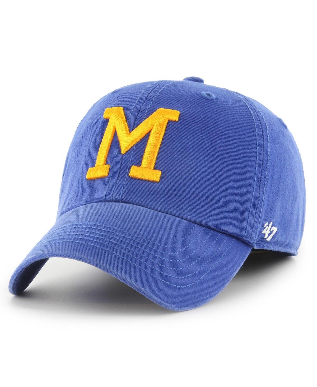 Men's '47 Royal Milwaukee Brewers Cooperstown Collection Franchise Fitted Hat, Size: Medium, Blue Product Image