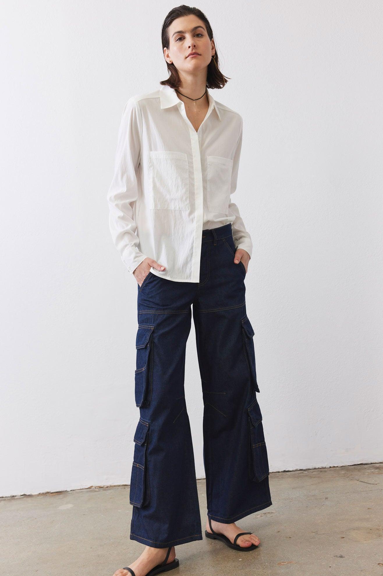 The Off Duty Light Denim Cargo Pants Product Image