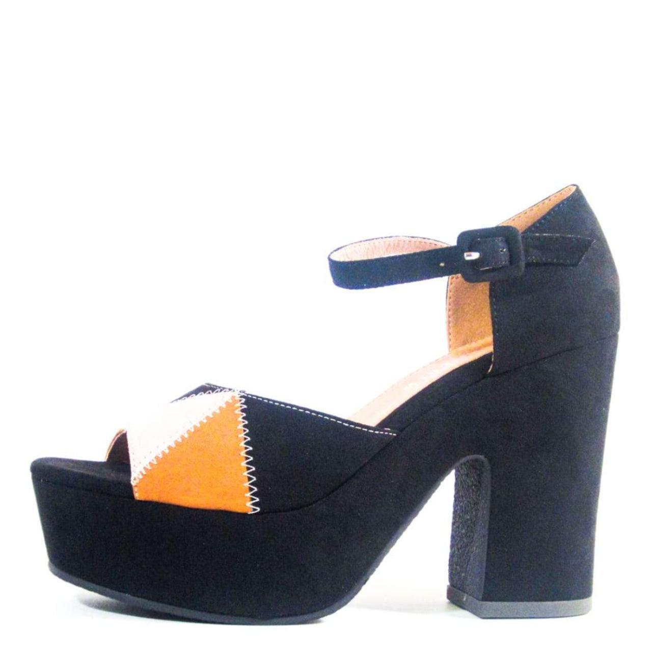 Quilted Patchwork Platform Heels Product Image