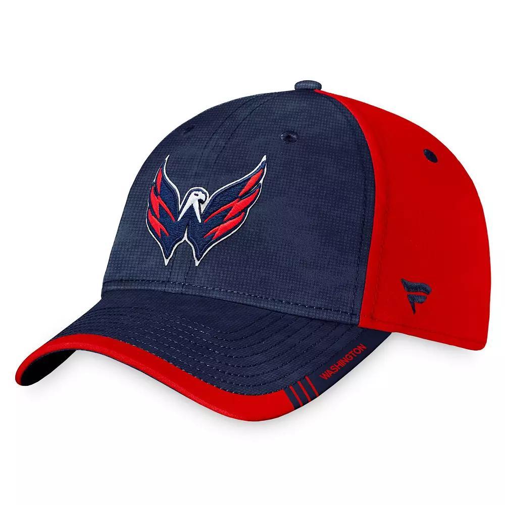 Men's Fanatics Branded Navy/Red Washington Capitals Authentic Pro Rink Camo Flex Hat, Size: Small/Medium, Blue Product Image