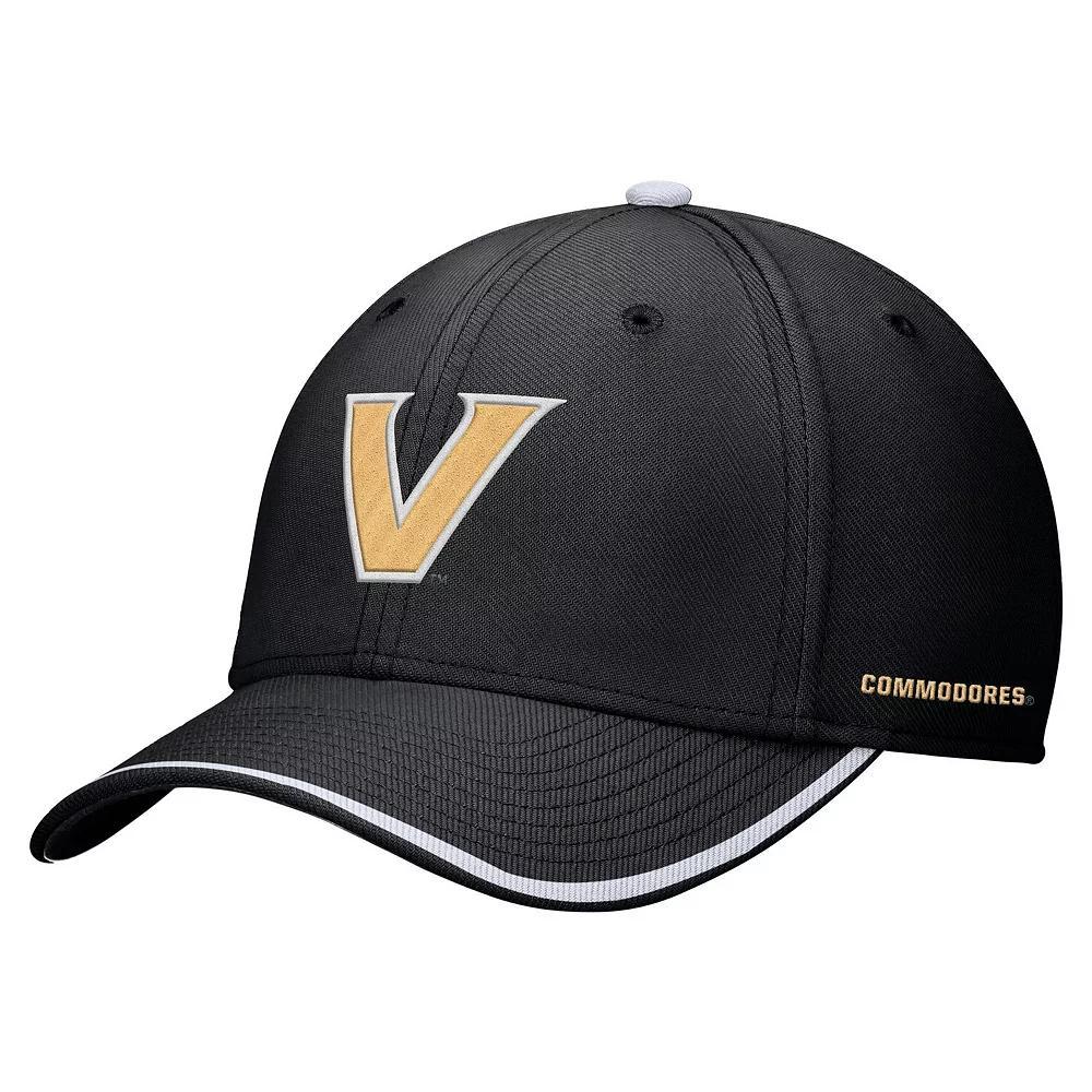 Men's Nike Black Vanderbilt Commodores Rise Performance Flex Hat, Size: Small/Medium Product Image