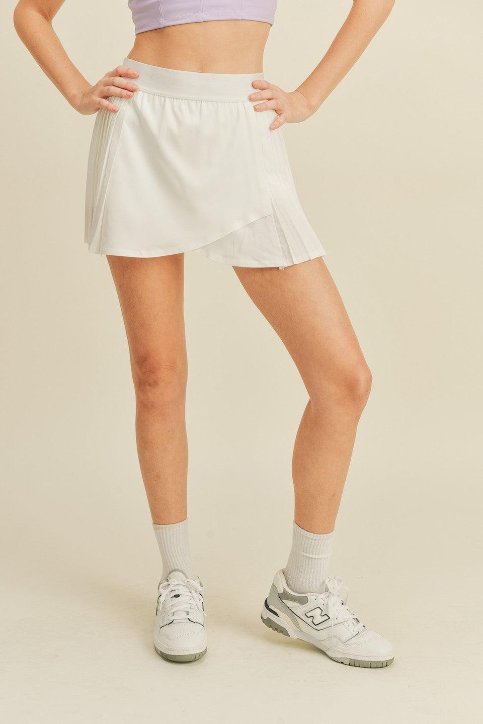 Pleated Tennis Wrap Skirt Product Image