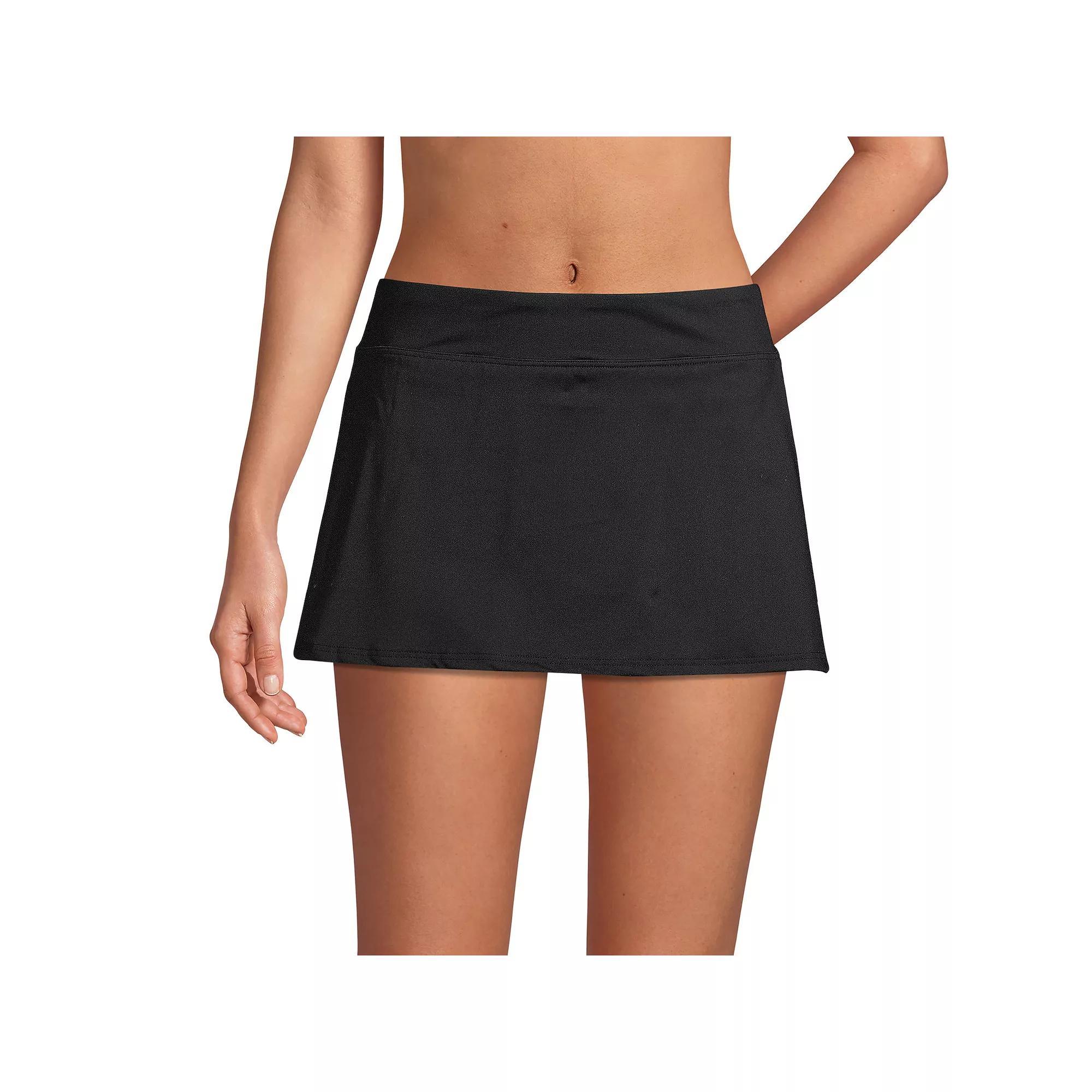 Women's Lands' End UPF 50 Mini Swim Skirt, Size: 4, Island Green Product Image
