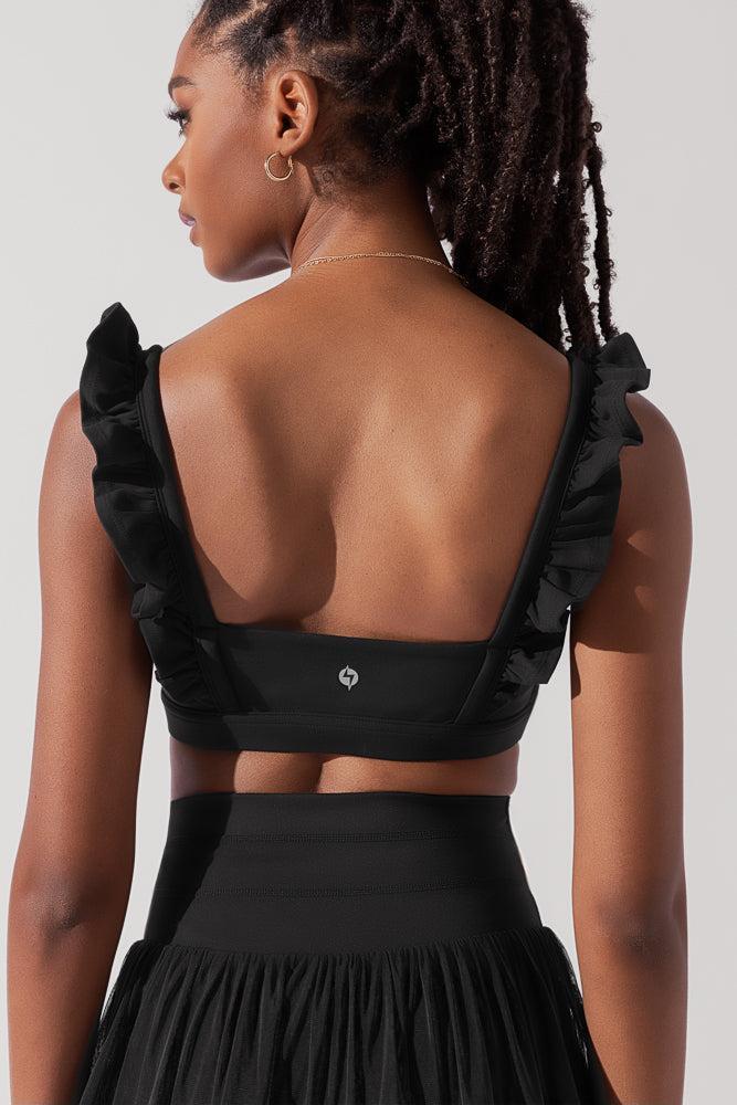 Romance Ruffle Bra - Black Product Image