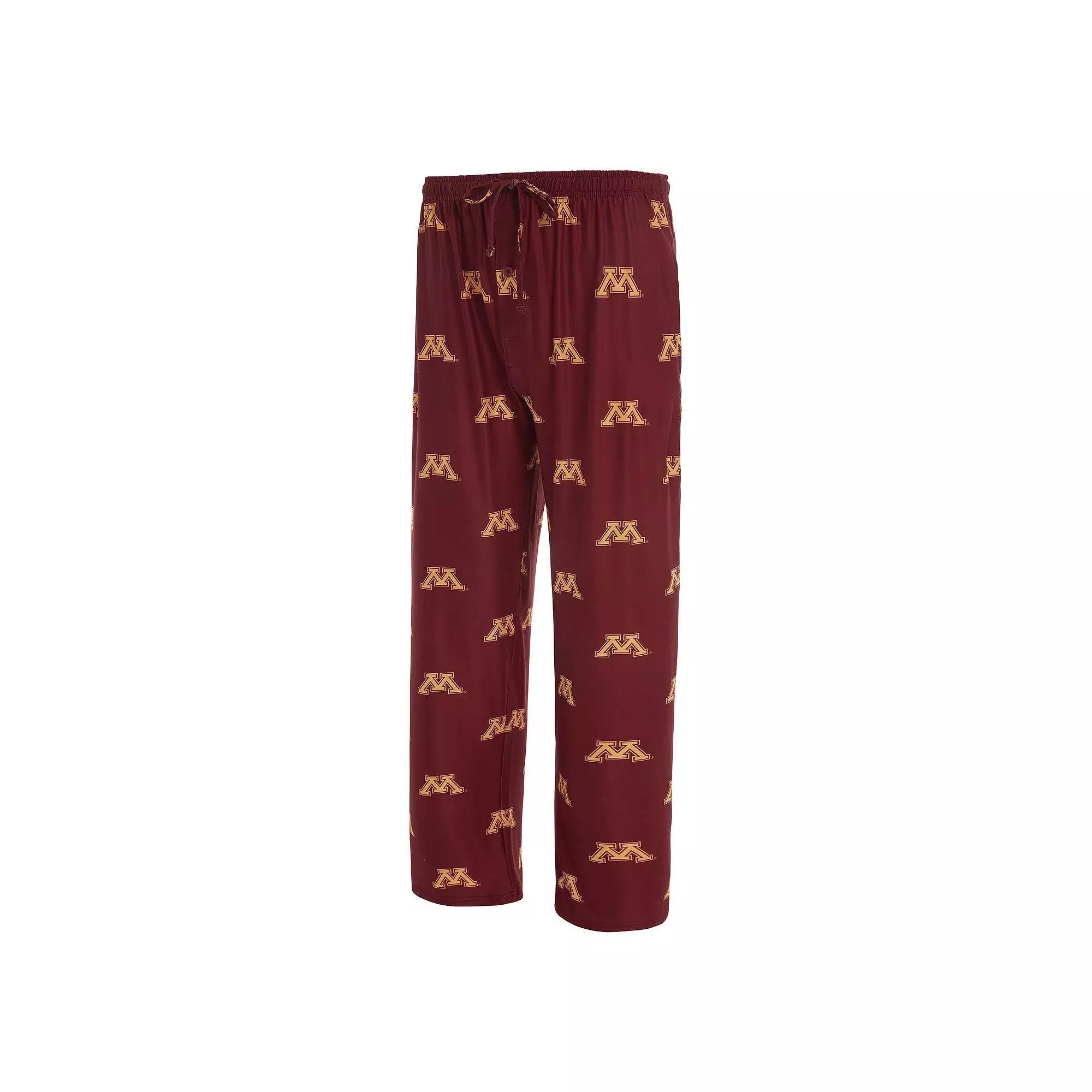 Men's Concepts Sport Maroon Minnesota Golden Gophers Logo Flagship Allover Print Pants, Size: 2XL, Red Product Image