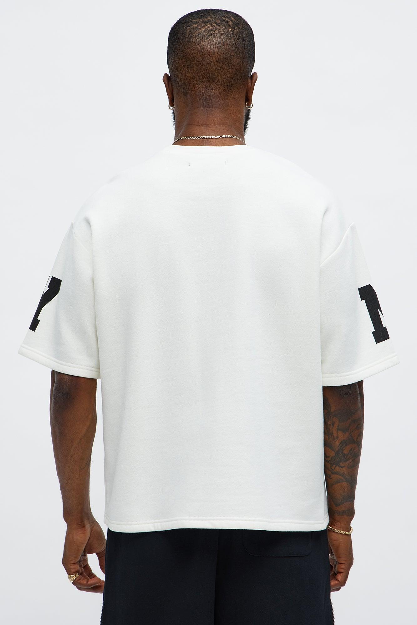 Athletic Oversized Tee - White Product Image